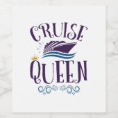 Étiquette Pour Bouteilles De Vin Cruise Queen Cute Crute Femmes (Étiquettes simples)