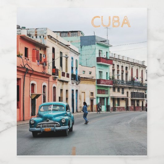 Étiquette Pour Bouteilles De Vin Cuba (Étiquettes simples)