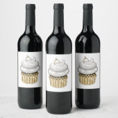 Étiquette Pour Bouteilles De Vin Cupcake Fiançailles doux (Bouteilles)