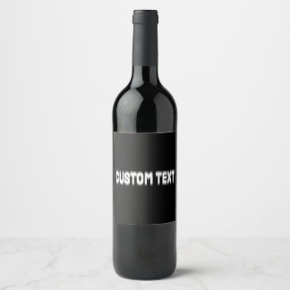 Étiquette Pour Bouteilles De Vin Custom Distortion Glitched Text Effect
