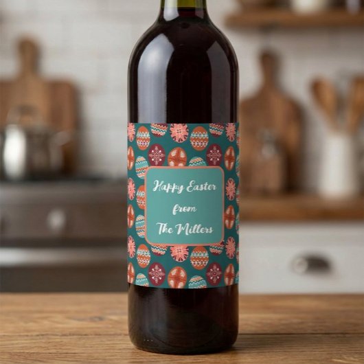 Étiquette Pour Bouteilles De Vin Custom Easter Egg Wine Label