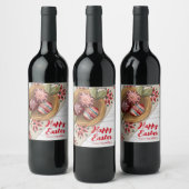 Étiquette Pour Bouteilles De Vin Custom Easter Egg Wine Label with Family Name (Bouteilles)