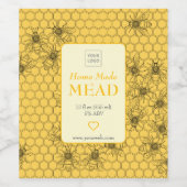 Étiquette Pour Bouteilles De Vin Custom Home Brewed Honey Wine Label (Étiquettes simples)