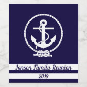 Étiquette Pour Bouteilles De Vin Customisez votre propre thème nautique élégant (Étiquettes simples)