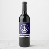 Étiquette Pour Bouteilles De Vin Customisez votre propre thème nautique élégant (Devant)