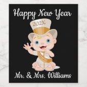 Étiquette Pour Bouteilles De Vin Customized Yearly New Year Baby  (Étiquettes simples)