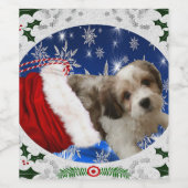 Étiquette Pour Bouteilles De Vin Cute Cavachon (Étiquettes simples)