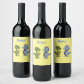 Étiquette Pour Bouteilles De Vin Cute Dinosaur Paire Thunder_Cove (Bouteilles)