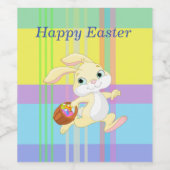 Étiquette Pour Bouteilles De Vin Cute Easter Bunny (Étiquettes simples)