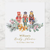 Étiquette Pour Bouteilles De Vin Cute It's Cold Outside Nutcracker Baby Shower  (Étiquettes simples)