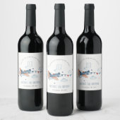Étiquette Pour Bouteilles De Vin Cute Rust Marine Plane Stars Sky Cloud Anniversair (Bouteilles)
