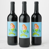 Étiquette Pour Bouteilles De Vin Cute Sirène Redhead Thunder_Cove (Bouteilles)