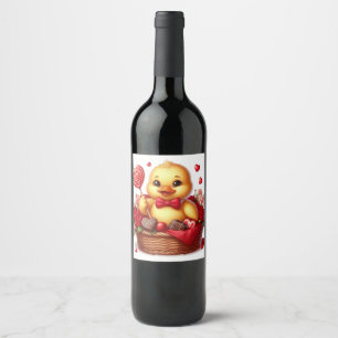 Étiquette Pour Bouteilles De Vin Cute/Whimisical Valentine's day cank