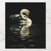 Étiquette Pour Bouteilles De Vin Cygne (Étiquettes simples)