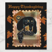 ÉTIQUETTE POUR BOUTEILLES DE VIN DACHSHING (Étiquettes simples)