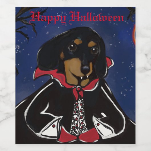 ÉTIQUETTE POUR BOUTEILLES DE VIN DACHSHING (Étiquettes simples)