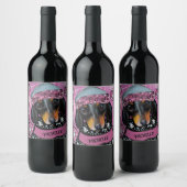 ÉTIQUETTE POUR BOUTEILLES DE VIN DACHSHUND  (Bouteilles)