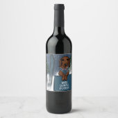 ÉTIQUETTE POUR BOUTEILLES DE VIN DACHSHUND (Devant)