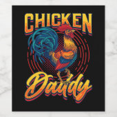 Étiquette Pour Bouteilles De Vin Daddy de poulet (Étiquettes simples)