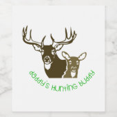 Étiquette Pour Bouteilles De Vin Daddys Hunting Buddy (Étiquettes simples)
