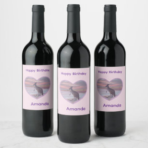 Étiquette Pour Bouteilles De Vin Dames nommées Amanda,