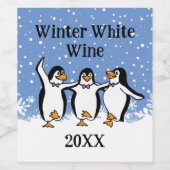 Étiquette Pour Bouteilles De Vin Dancing Penguins Design Vin Étiquette (Étiquettes simples)