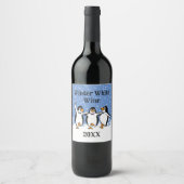 Étiquette Pour Bouteilles De Vin Dancing Penguins Design Vin Étiquette (Devant)