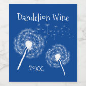 Étiquette Pour Bouteilles De Vin Dandelion Wis Design Vin Étiquette (Étiquettes simples)