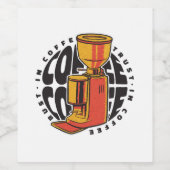 Étiquette Pour Bouteilles De Vin Dans Café nous avons confiance (Étiquettes simples)