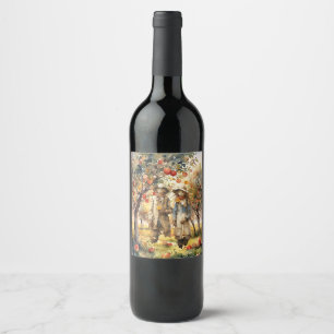 Étiquette Pour Bouteilles De Vin Dans L'Orchard D'Apple