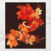 Étiquette Pour Bouteilles De Vin Danse Feux d'artifice Art Abstrait (Étiquettes simples)