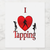 Étiquette Pour Bouteilles De Vin Danse I Heart Tap (Étiquettes simples)