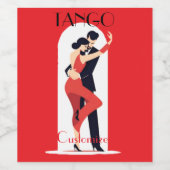 Étiquette Pour Bouteilles De Vin Danseurs de tango Thunder_Cove (Étiquettes simples)