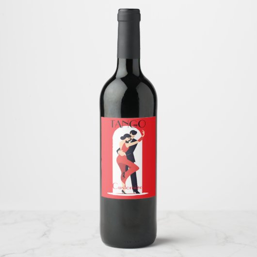 Étiquette Pour Bouteilles De Vin Danseurs de tango Thunder_Cove (Devant)