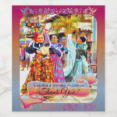 Étiquette Pour Bouteilles De Vin Danseurs Merci 2549 (Étiquettes simples)