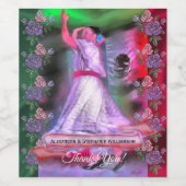 Étiquette Pour Bouteilles De Vin Danseuse mexicaine Merci 0175 (Étiquettes simples)