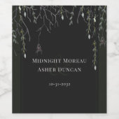 Étiquette Pour Bouteilles De Vin Dark Moody Mariage gothique (Étiquettes simples)