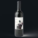 Étiquette Pour Bouteilles De Vin Dark Moody Romantic Floral Mariage blanc<br><div class="desc">customisez ce étiquette de vin pour votre mariage ou événement.</div>