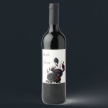 Étiquette Pour Bouteilles De Vin Dark Moody Romantic Floral Mariage blanc<br><div class="desc">customisez ce étiquette de vin pour votre mariage ou événement.</div>
