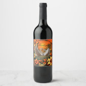 Étiquette Pour Bouteilles De Vin De beaux cygnes amoureux. (Devant)