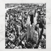 Étiquette Pour Bouteilles De Vin De Manhattan au ciel (Étiquettes simples)