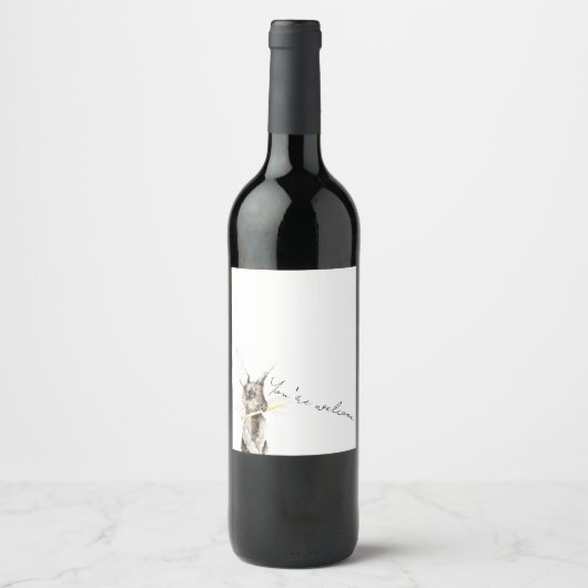 Étiquette Pour Bouteilles De Vin De rien (Devant)