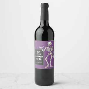 Étiquette Pour Bouteilles De Vin Dead John Halloween Potion, Skeleton Party