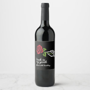 Étiquette Pour Bouteilles De Vin Décès à mon invitation anniversaire de jeunesse