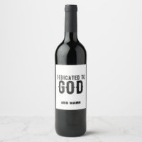 DÉDIÉ À DIEU PERSONNALISABLE COOL TEXTE NOIR