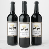 Étiquette Pour Bouteilles De Vin Deer Love Woodland Deer Mariage Custom (Bouteilles)