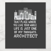 Étiquette Pour Bouteilles De Vin Définition de l'architecte (Étiquettes simples)