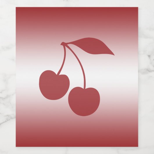 Étiquette Pour Bouteilles De Vin Dégradé rouge à blanc (Étiquettes simples)