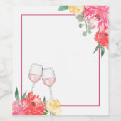 Étiquette Pour Bouteilles De Vin Dégustation d'Aveugle Rosé Garden (Étiquettes simples)