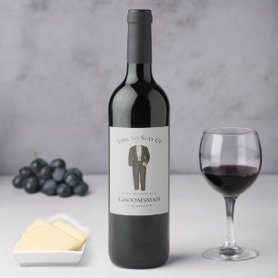 Étiquette Pour Bouteilles De Vin Demande de témoin de mariage Il est temps de s'hab